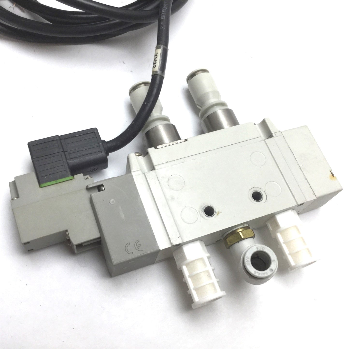 Used SMC SY9120-5DO-C10F-Q Pneumatic Solenoid Valve, 2-Position 5-Port, 24VDC