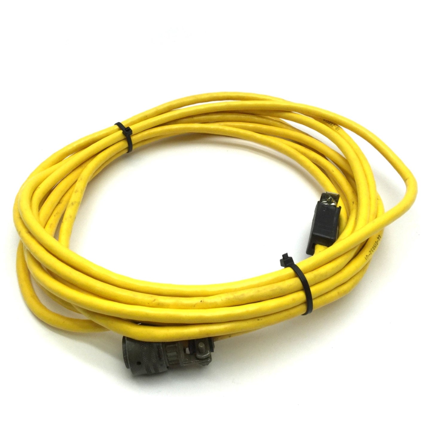 Used Parker 71-015886 Motor Feedback Cable, MS Round 18-Pin to DB9, 19' Long