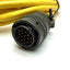 Used Parker 71-015886 Motor Feedback Cable, MS Round 18-Pin to DB9, 19' Long