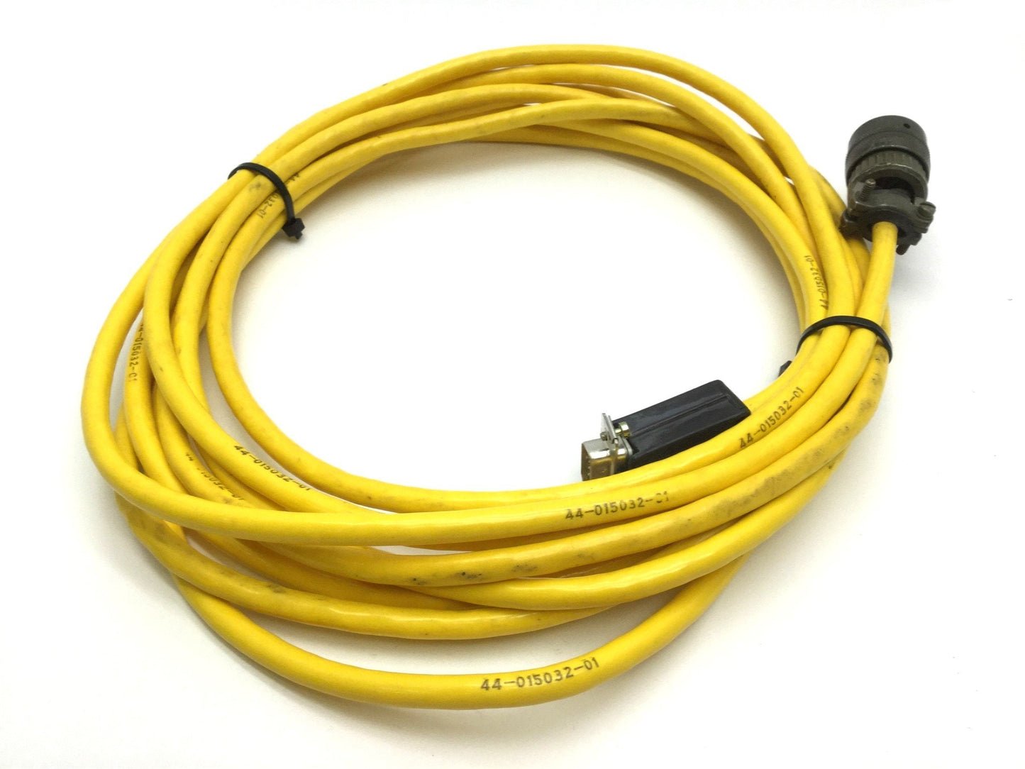 Used Parker 71-015886 Motor Feedback Cable, MS Round 18-Pin to DB9, 19' Long