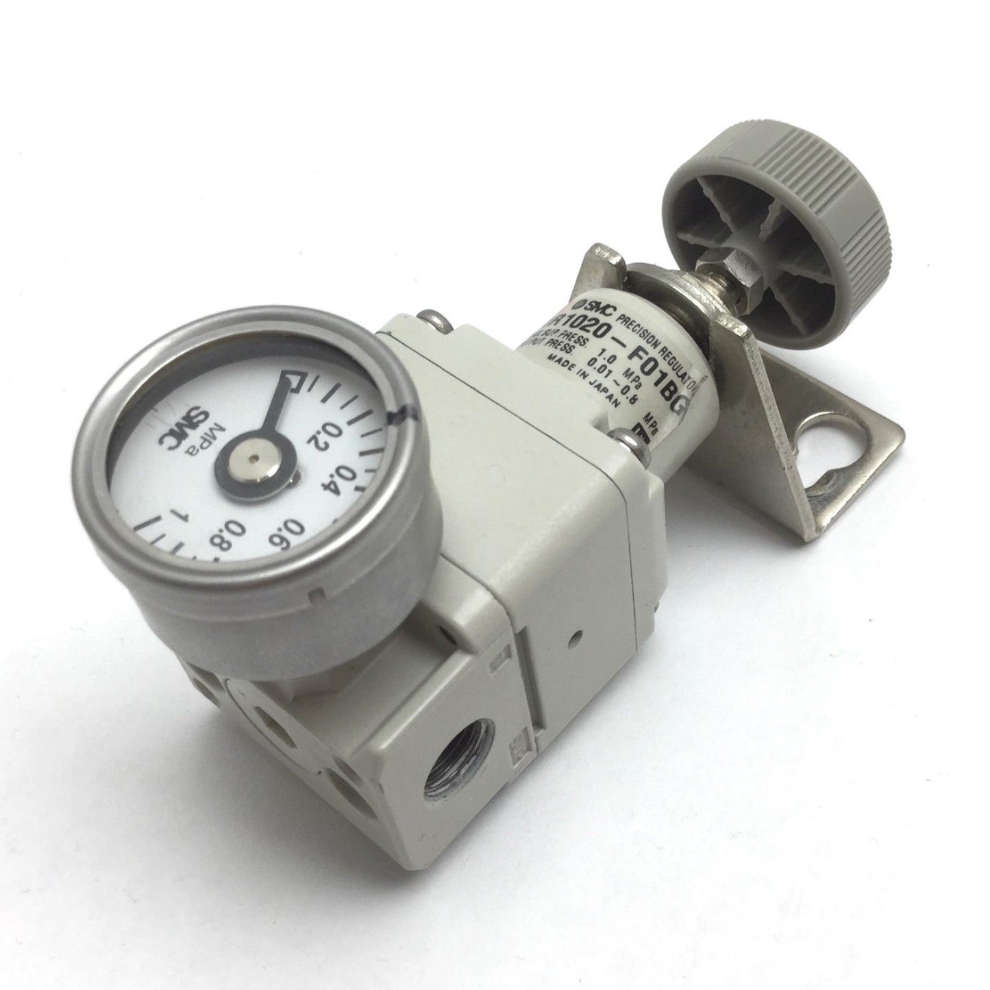 Used SMC IR1020-F01BG Precision Pneumatic Regulator, Supply: 1.0MPa, Set: 0.01-0.8MPa