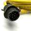 Used Parker 71-017677 Rev-C Cable, 12-Pin Connection to Flying Leads, 8' Long