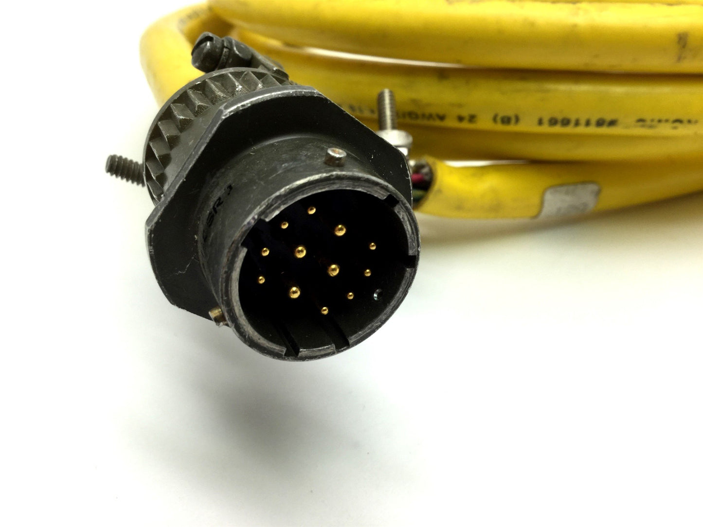 Used Parker 71-017677 Rev-C Cable, 12-Pin Connection to Flying Leads, 8' Long
