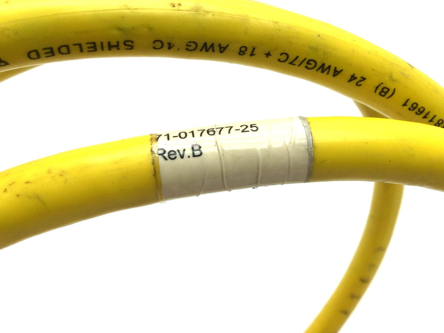 Used Parker 71-017677 Rev-C Cable, 12-Pin Connection to Flying Leads, 8' Long