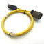 Used Parker 71-015018 Motor Feedback Cable, MS Round 18-Pin to DB9, 2.5' Long