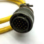Used Parker 71-015018 Motor Feedback Cable, MS Round 18-Pin to DB9, 2.5' Long