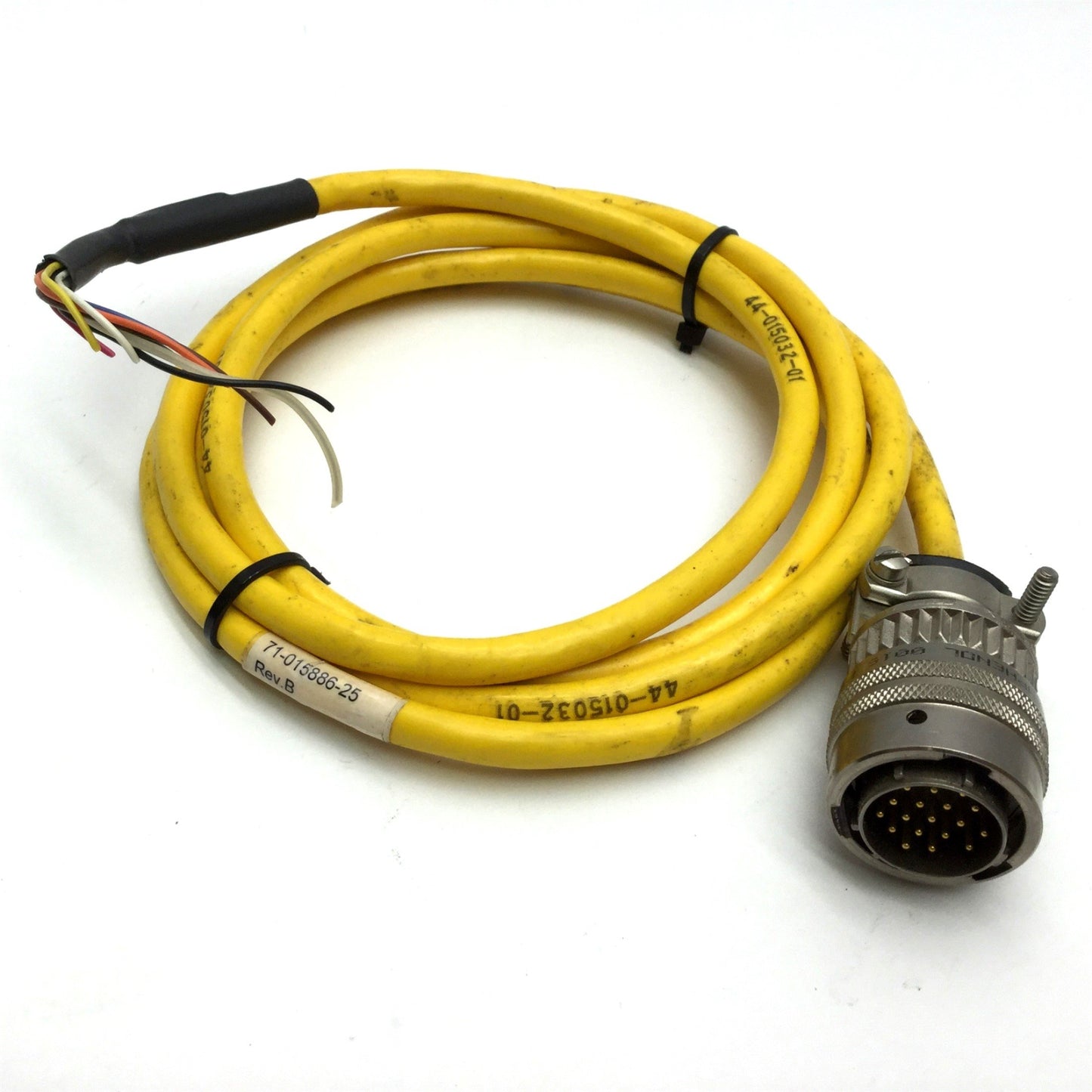 Used Parker 71-015886 Motor Feedback Cable, MS Round 18-Pin, 5' Long