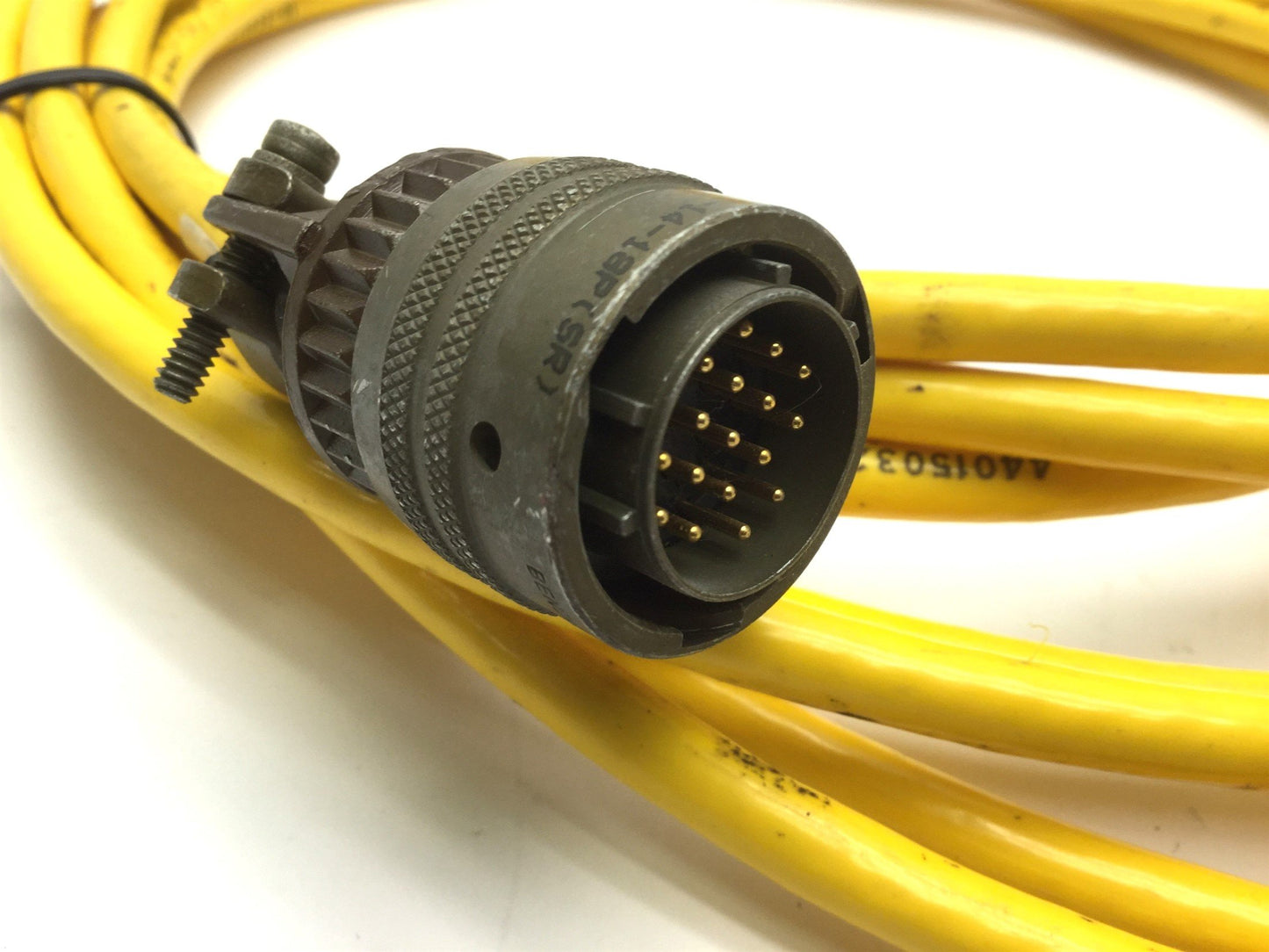 Used Parker 71-015018 Motor Feedback Cable, MS Round 18-Pin, 17' Long