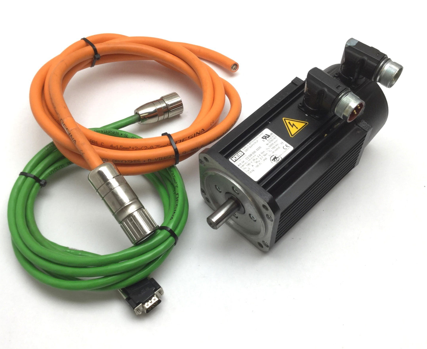Used KEB C2.SM.000-3200 Combivert AC Motor, 3-Phase, 190V, NEMA 34, 14mm Shaft