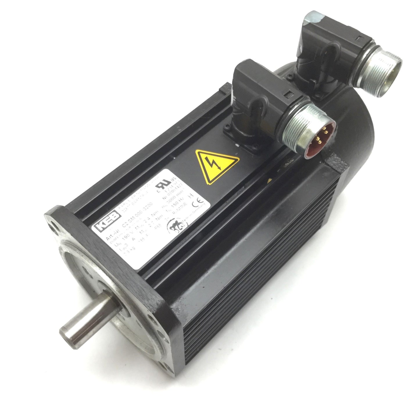 Used KEB C2.SM.000-3200 Combivert AC Motor, 3-Phase, 190V, NEMA 34, 14mm Shaft