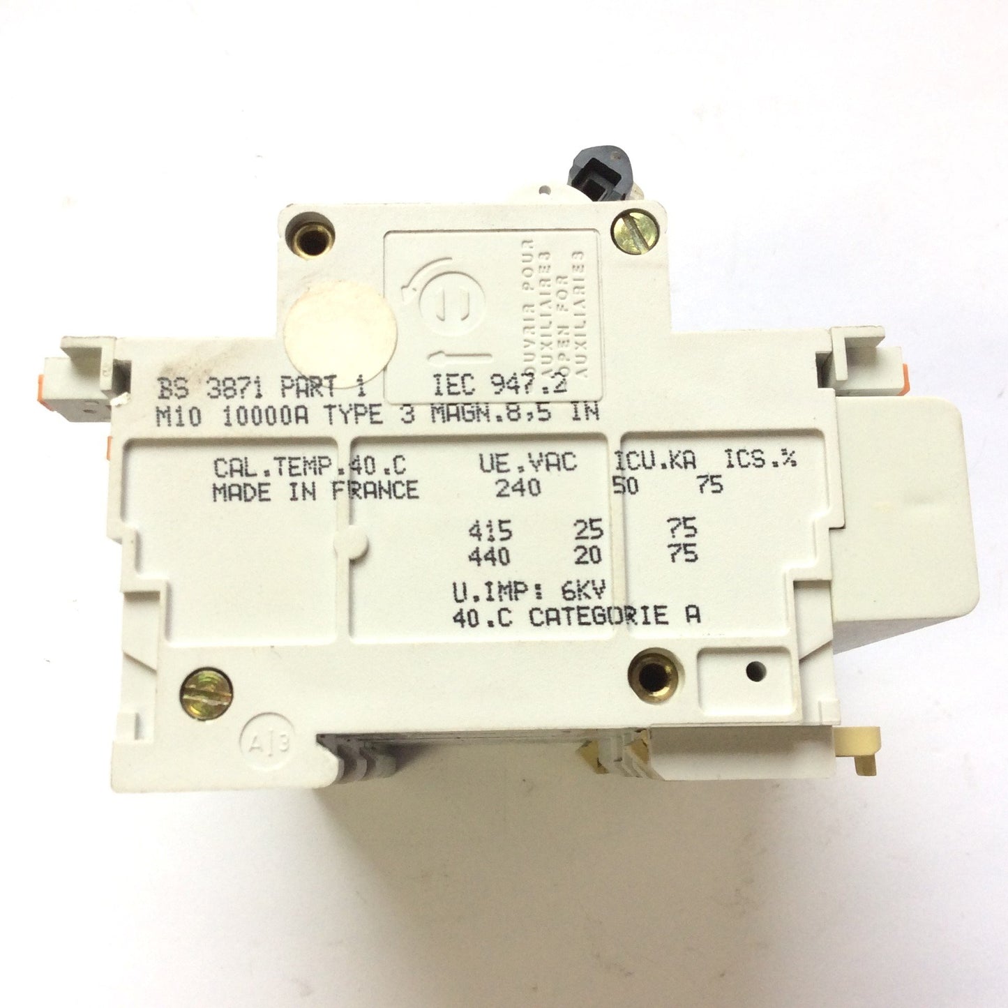 Used Merlin Gerin multi9 NC100L 27639 Circuit Breaker C63A 2P 63A, Vigi NC100 27789