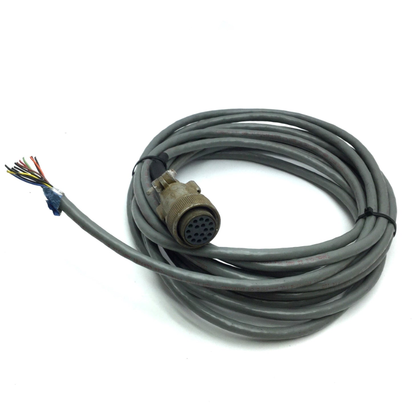 Used Electro Craft 9101-0224 Encoder Cable, Length: 23', 14-Wire Conductor