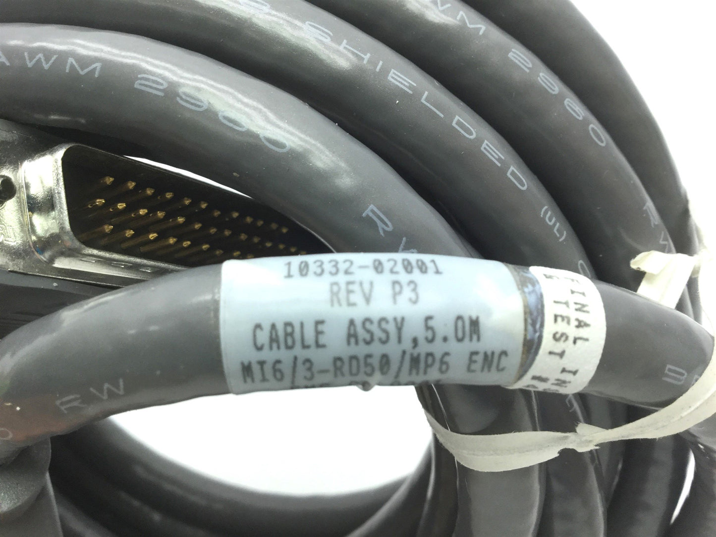 Used Adept 10332-02001 Encoder Cable, 5m Long, 50-Pin to 44-Pin Connections