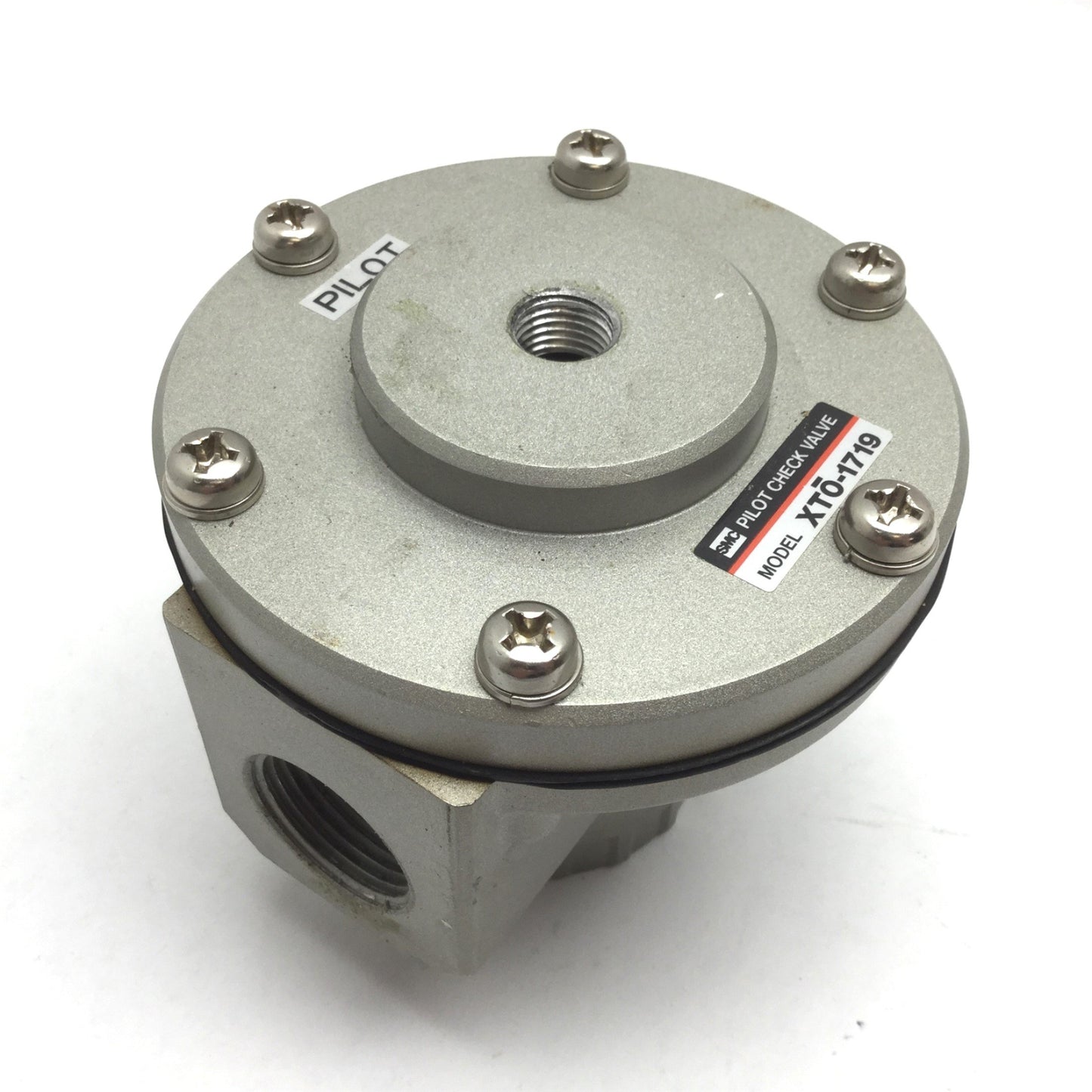Used SMC XTO-1719 Pilot Check Valve, Ports: Rc3/4, Pilot Port: Rc1/4, Pressure: 1MPa