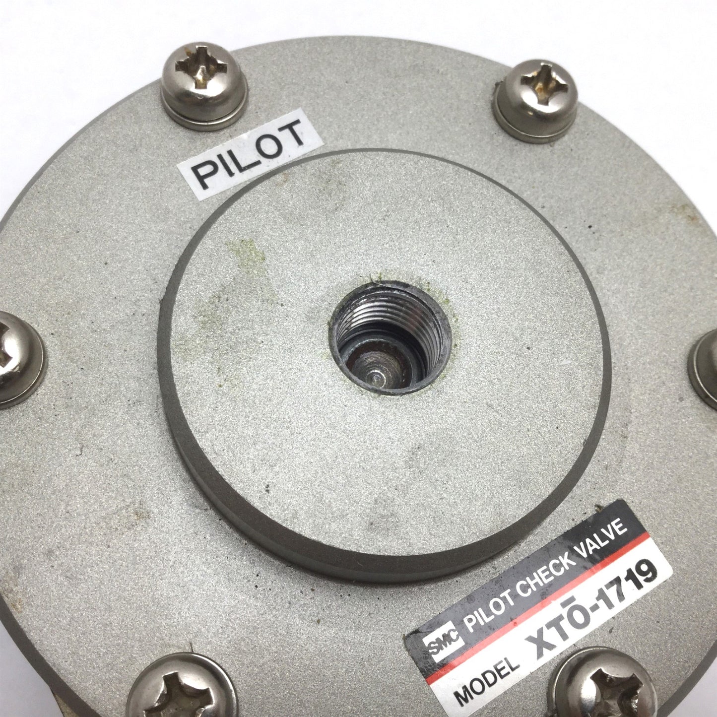 Used SMC XTO-1719 Pilot Check Valve, Ports: Rc3/4, Pilot Port: Rc1/4, Pressure: 1MPa