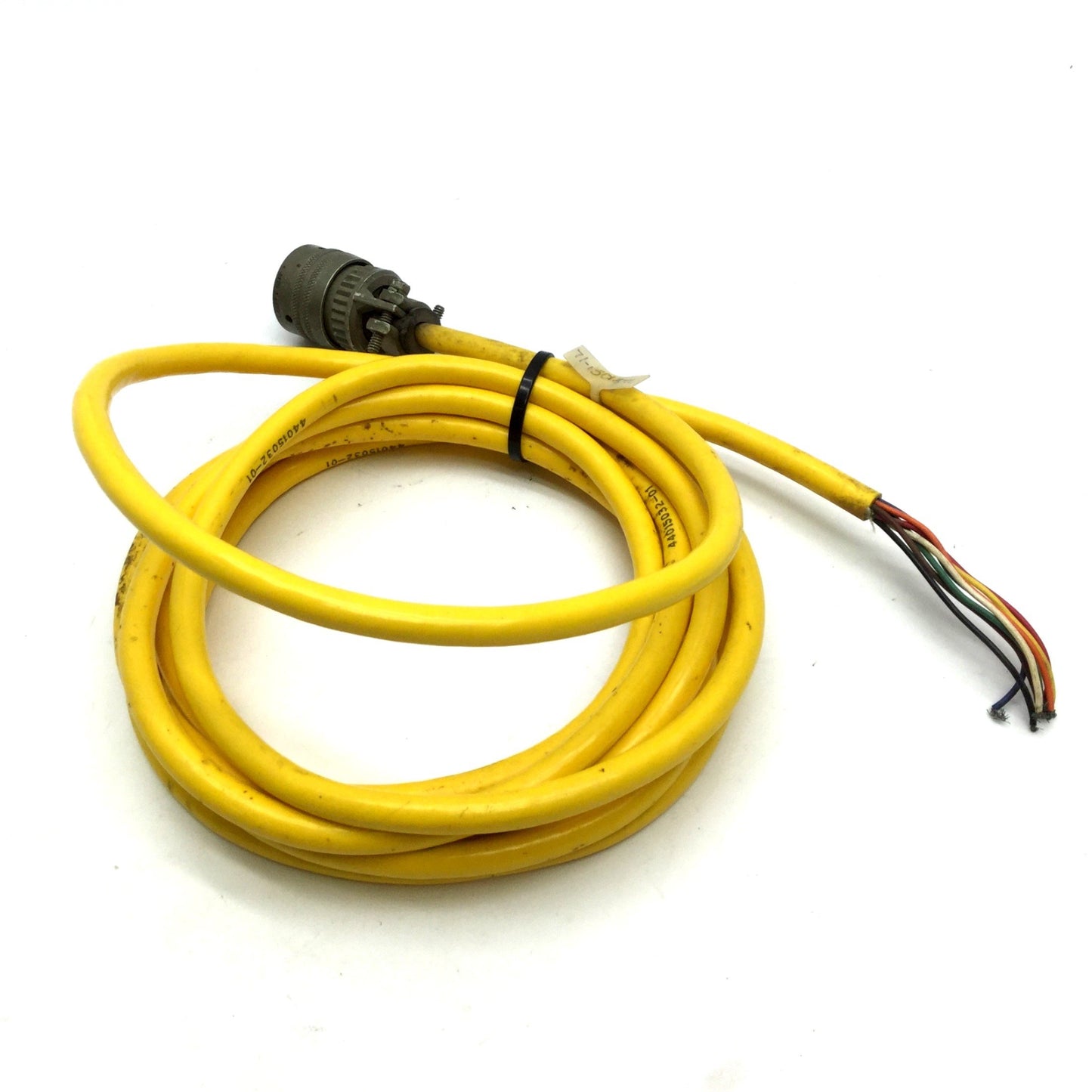 Used Parker 71-015018-10 Motor Encoder Feedback Cable, MS Round 18-Pin, 10' Long