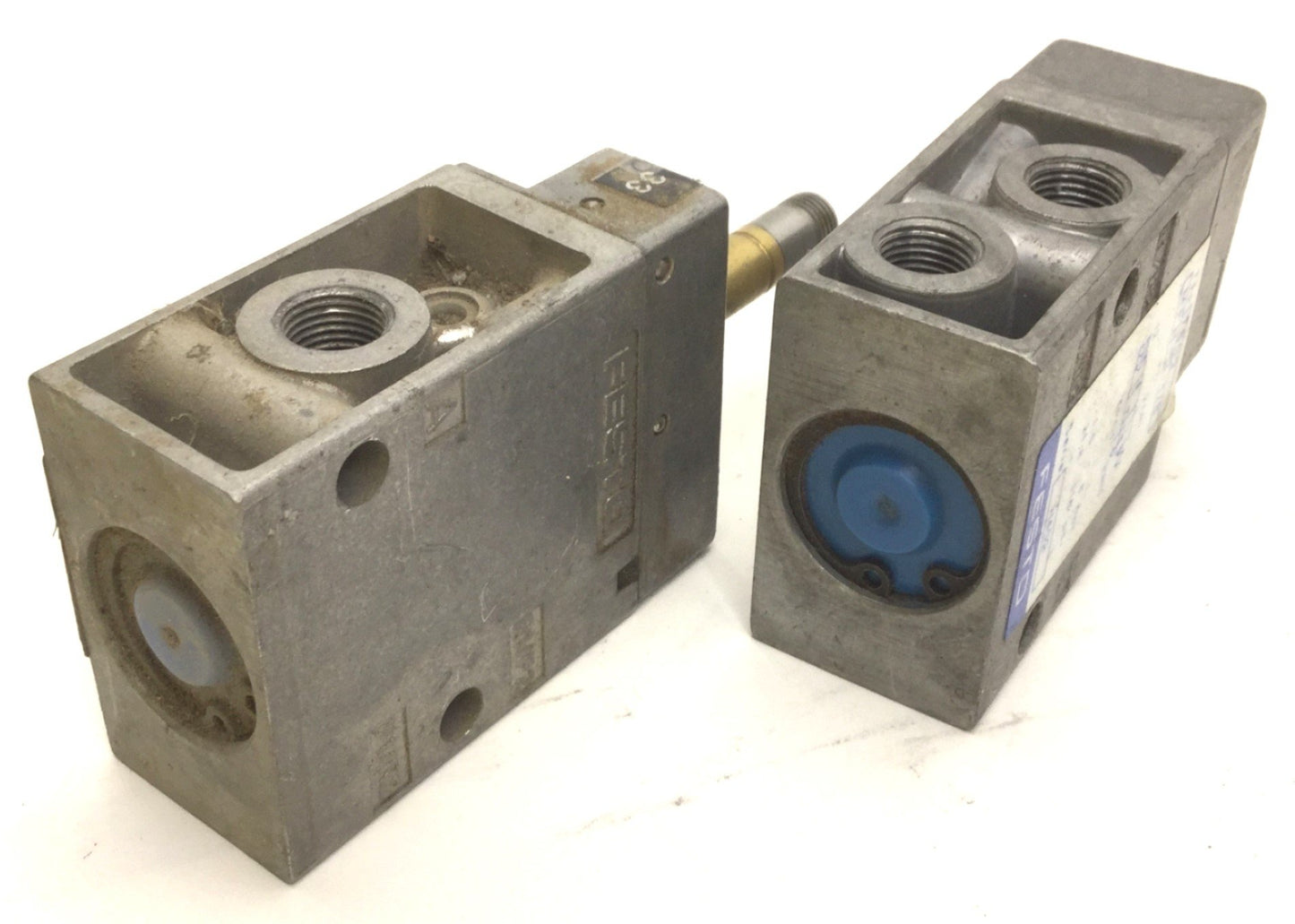Used Lot of 2 Festo MFH-3-1/8 Solenoid Valve 2-Position 3-Way, 1/8 Ports, 1.5-8 Bar