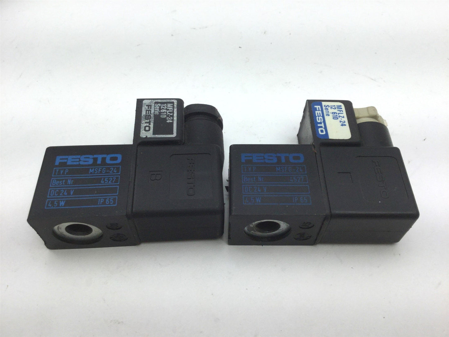Used Lot of 6 Festo MSFG-24 4527 Solenoid Coil 24VDC MFLZ-24 Indicator