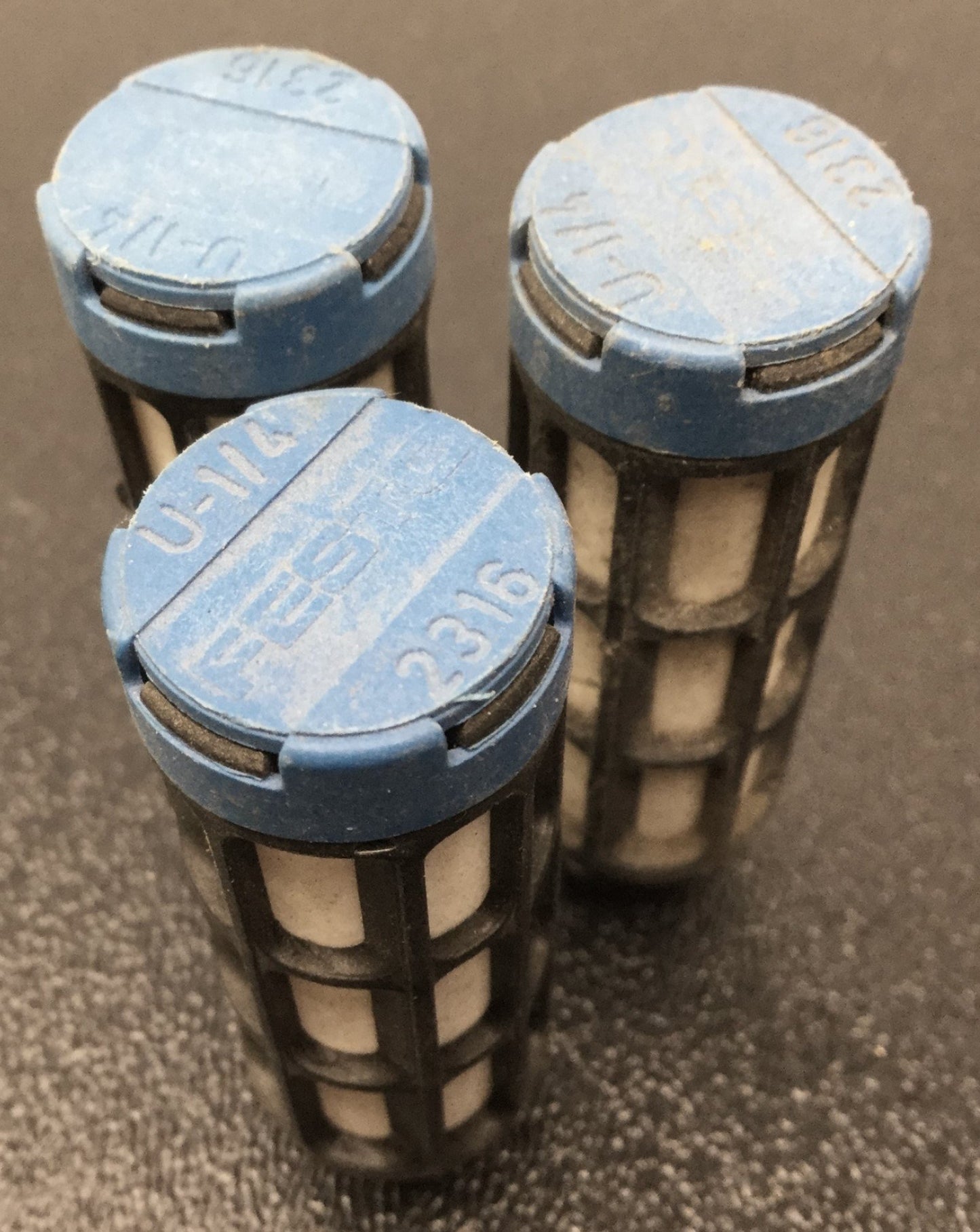 Used Lot of 3 Festo 2316 U-1/4 Pneumatic Silencer Air Muffler, 1/4" NPT
