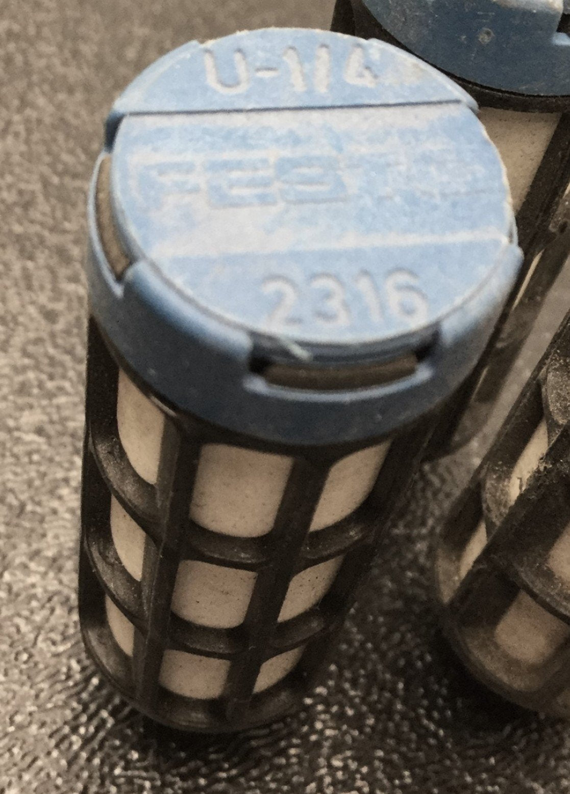Used Lot of 3 Festo 2316 U-1/4 Pneumatic Silencer Air Muffler, 1/4" NPT