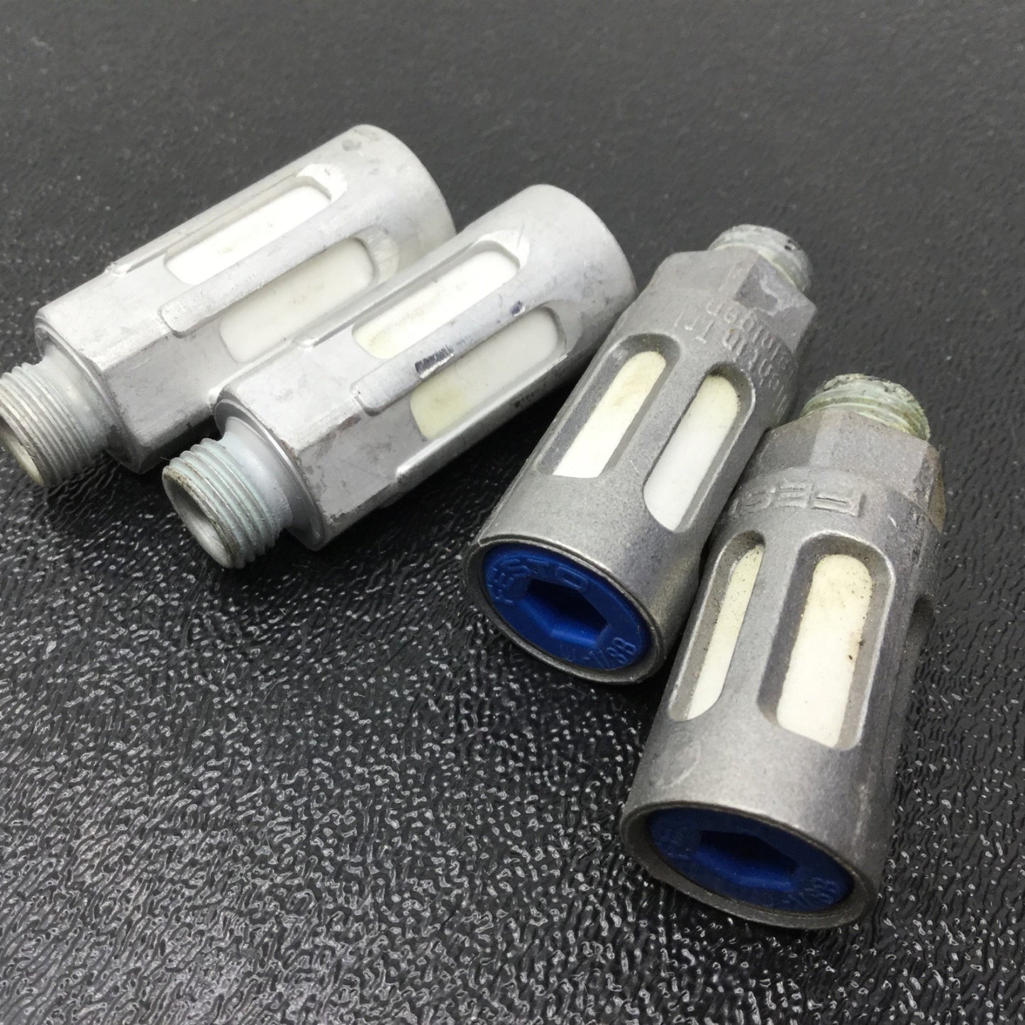 Used Lot of 4 Festo U-1/8-B Silencers, Connection: G1/8 ISO, Pressure Range: 0-150psi
