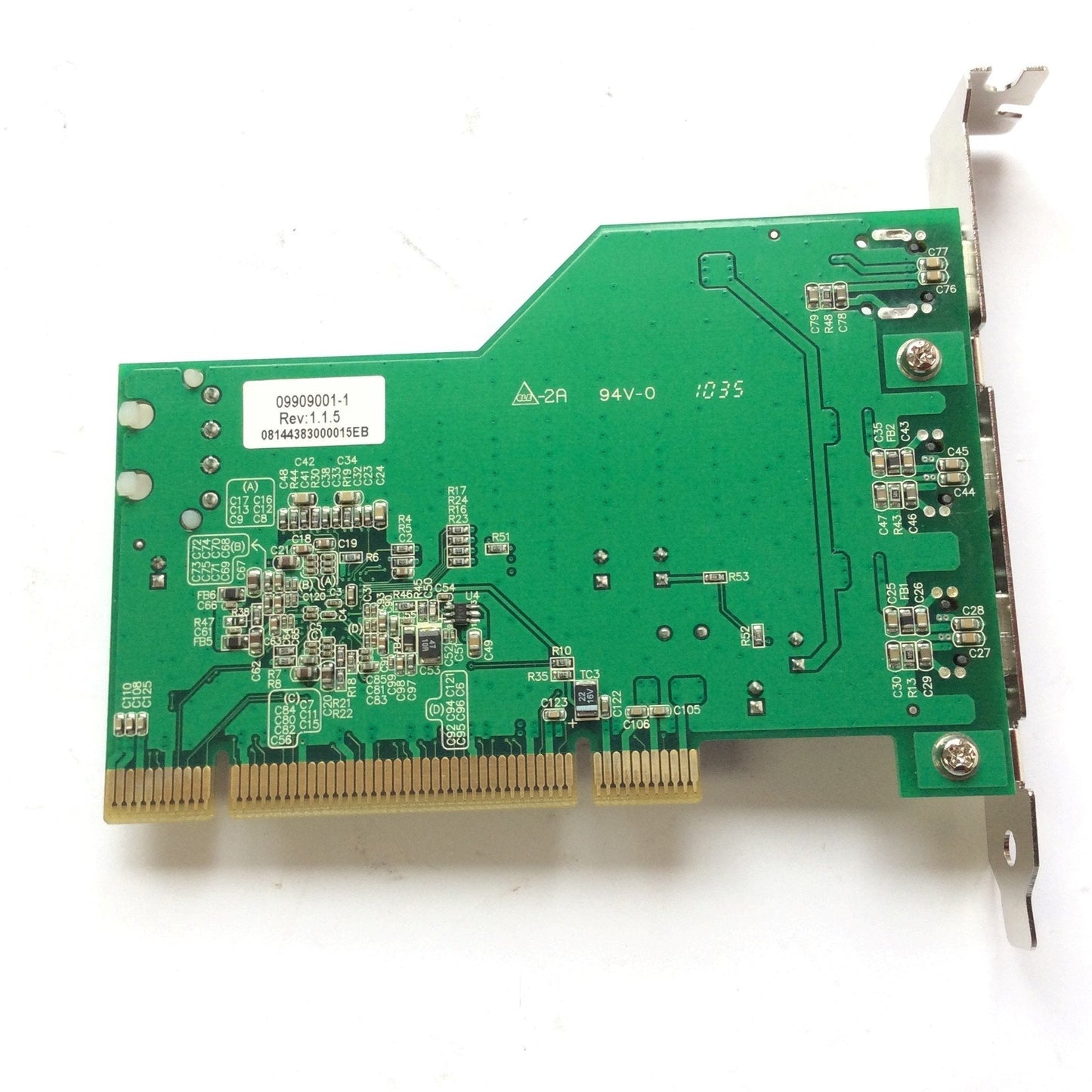 Used Unibrain FireBoard-800 V.2 1394b PCI Adapter Card 3-Port Version 1.1, 09909001-1