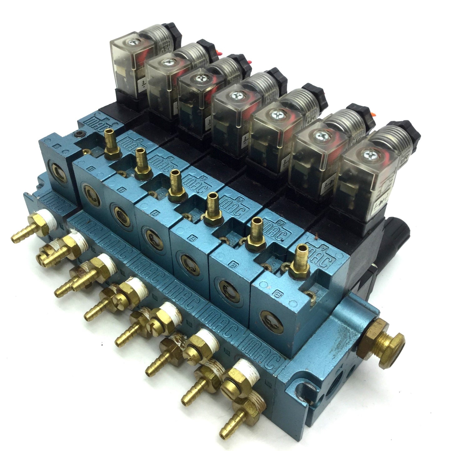 Used Lot of 6 Mac 45A-MAJ-DDAJ-2KE & 1 Mac 45A-MAC-DDAJ-2KE Solenoid Valves