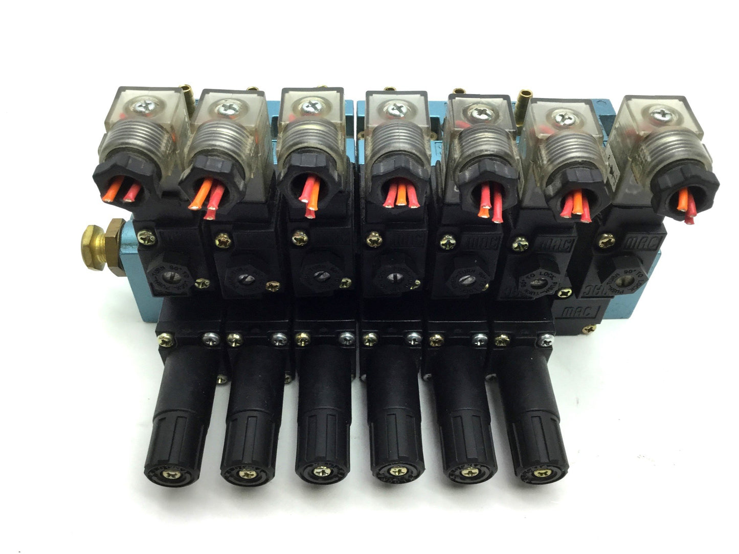 Used Lot of 6 Mac 45A-MAJ-DDAJ-2KE & 1 Mac 45A-MAC-DDAJ-2KE Solenoid Valves