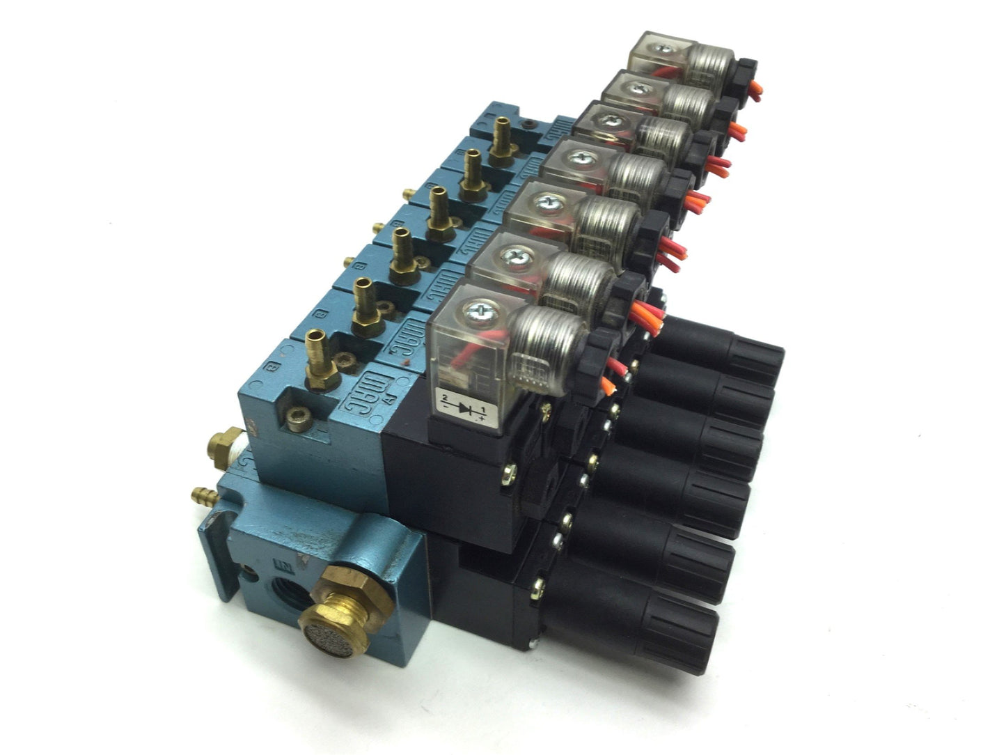 Used Lot of 6 Mac 45A-MAJ-DDAJ-2KE & 1 Mac 45A-MAC-DDAJ-2KE Solenoid Valves