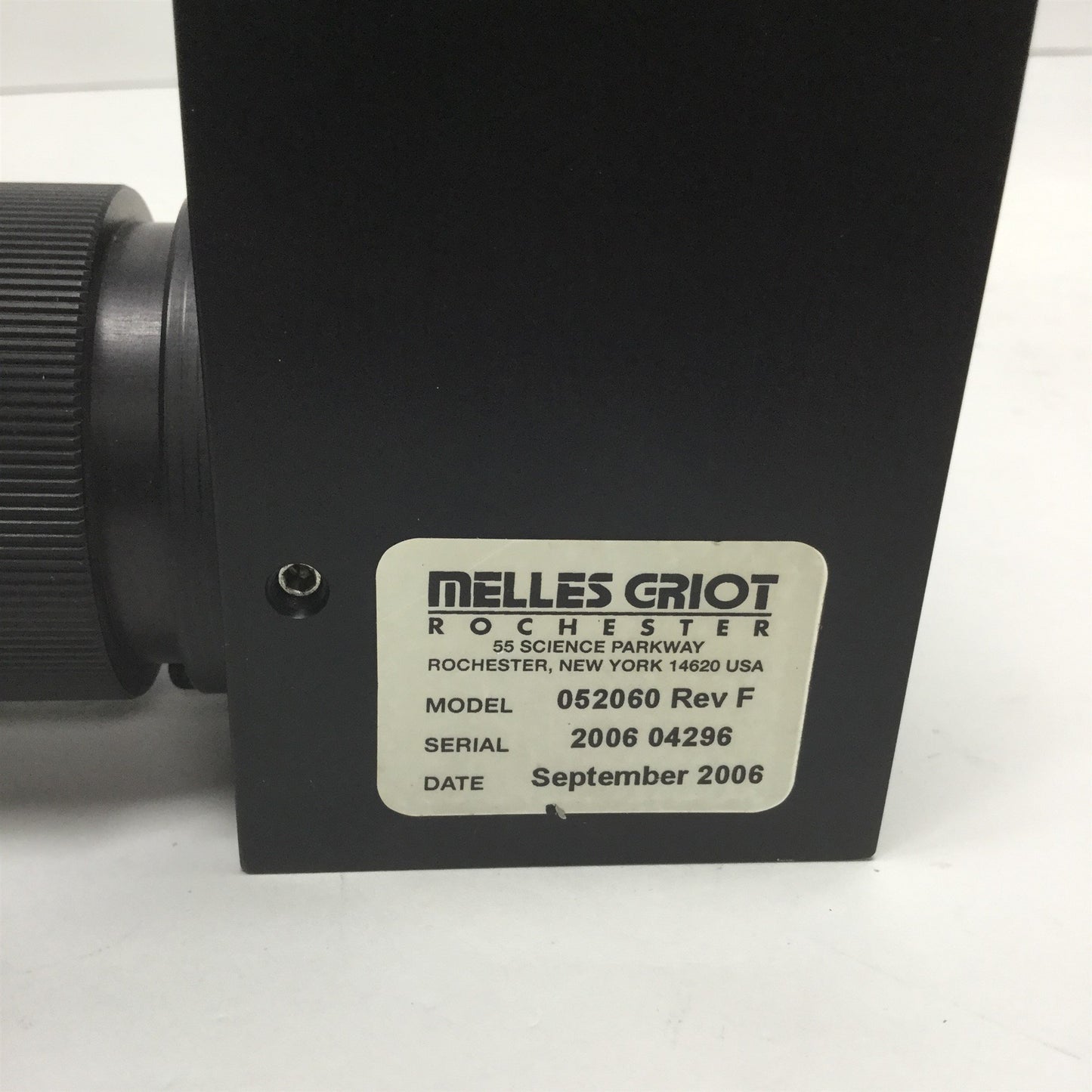 Used Melles Griot 052060 Turning Mirror Laser Optics Right-Angle 90-Degree w/ Lens