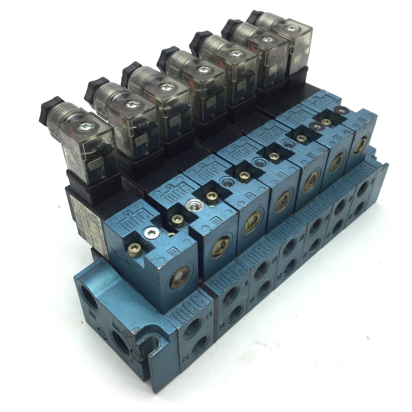 Used Lot of 1 Mac 45A-MAC-DDAJ-2KE and 6 Mac 45A-MAJ-DDAJ-2KE Solenoid Valves