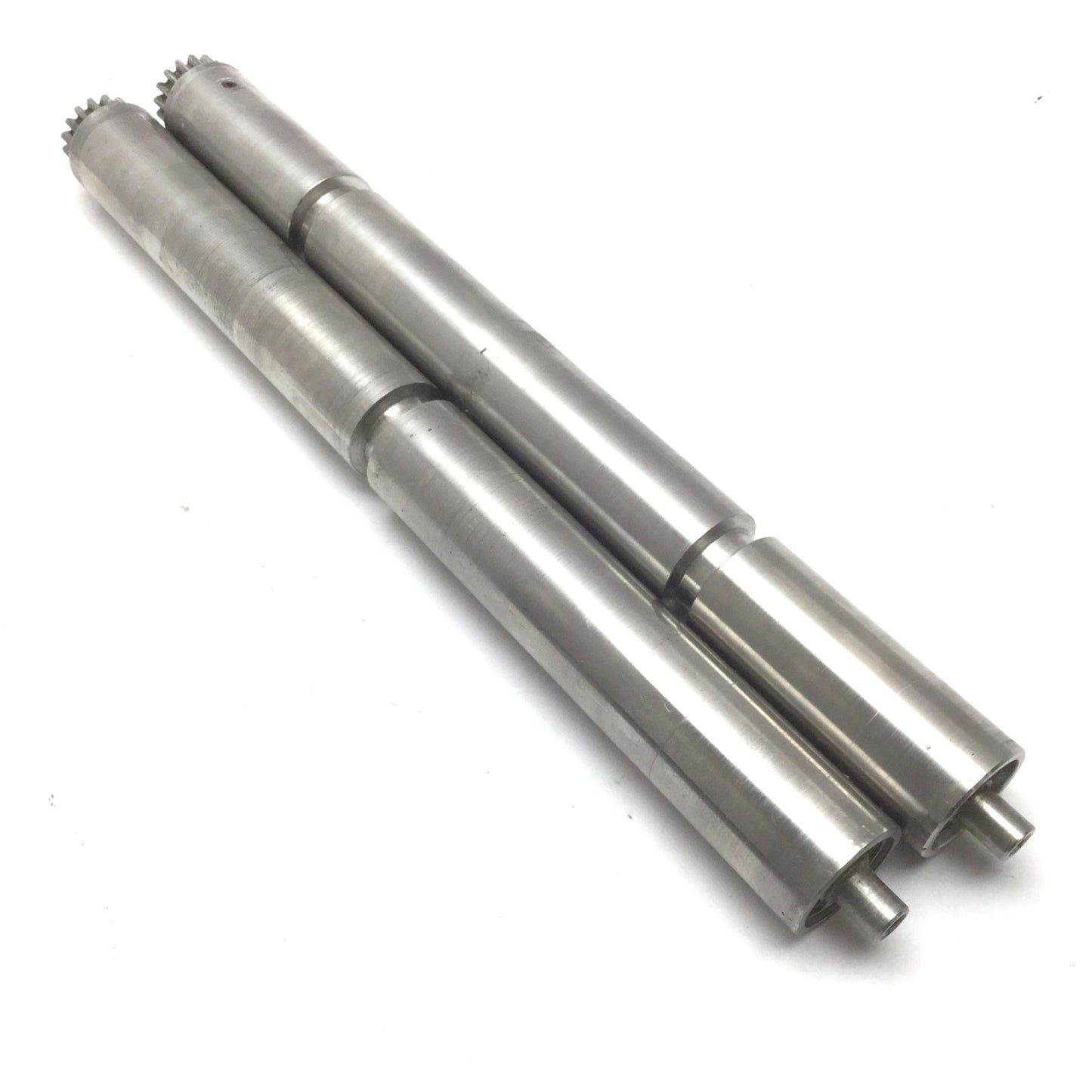 Used Lot of 2 Conveyor Roller, Roller Length: 320mm, Diameter: 31.5mm, With Gear