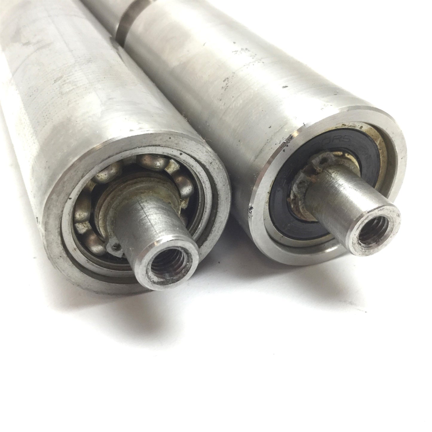 Used Lot of 2 Conveyor Roller, Roller Length: 320mm, Diameter: 31.5mm, With Gear