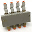 Used Bank of 4 SMC ARM1000 Manifold Regulators With Gauges, Max: 0.8MPa (116psi)