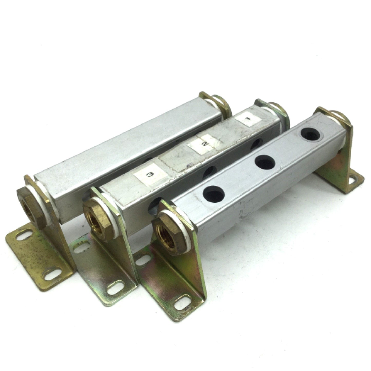 Used Lot of 3 Festo PAL-1/8-3 Tiger Classic Manifold Strip, Port: 1/8G, 3 Positions