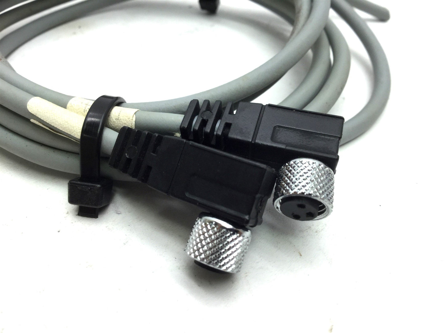 Used Lot of 2 Festo SIM-M8-3W 159423 Connecting Right 90 Cables 3-Pin M8 Length: 3'