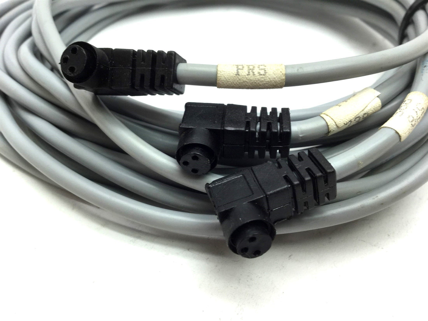 Used Lot of 3 Festo SIM-K-WD 15239 Connecting Right 90 Cables 3-Pin Length: 6'