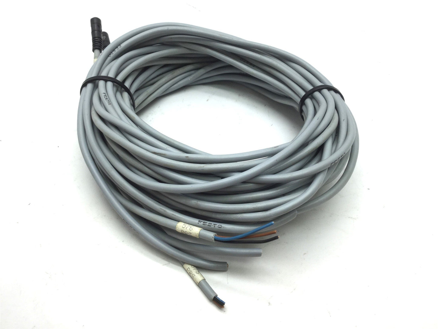 Used Lot of 8 Festo SIM-K-GD 15240 Cord Cable Connector Plug 3-Pin Length: 6'