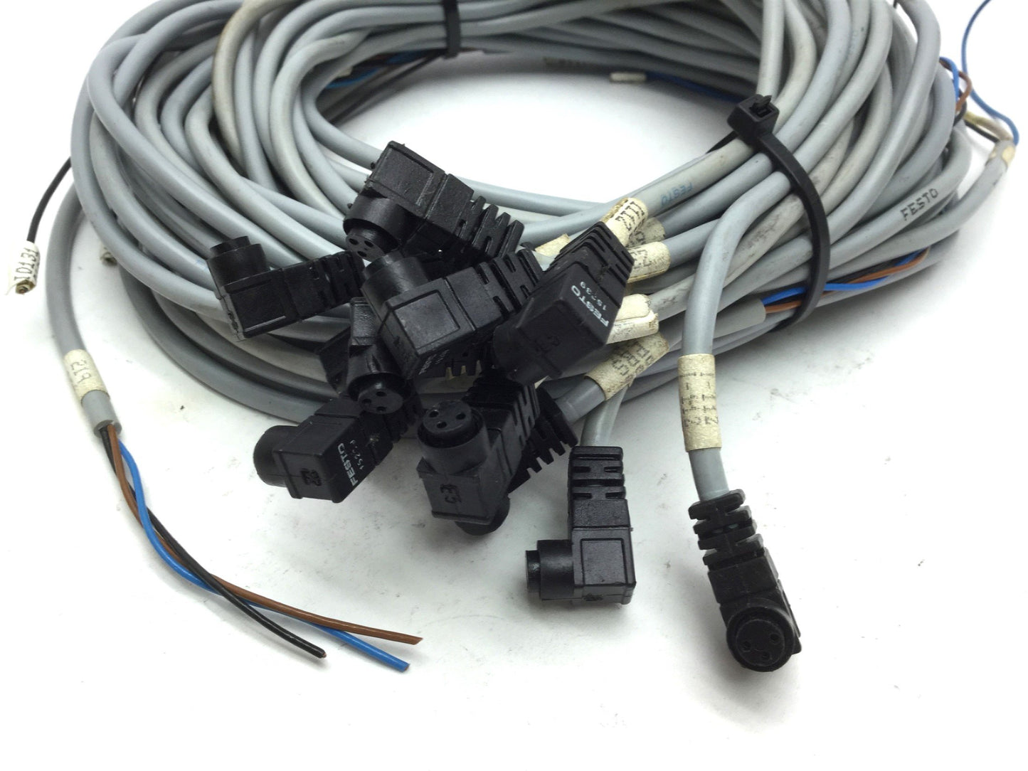 Used Lot of 12 Festo SIM-K-WD 15239 Cord Cable Connecting Right Cable 3-Pin Length 3'