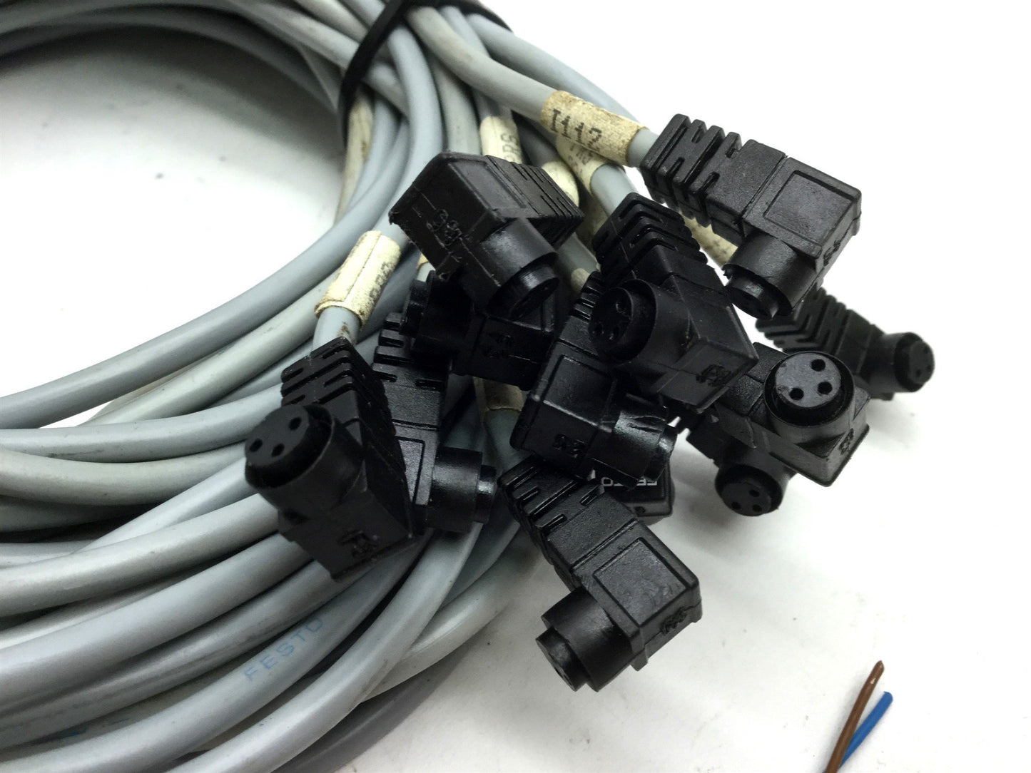 Used Lot of 12 Festo SIM-K-WD 15239 Cord Cable Connecting Right Cable 3-Pin Length 3'