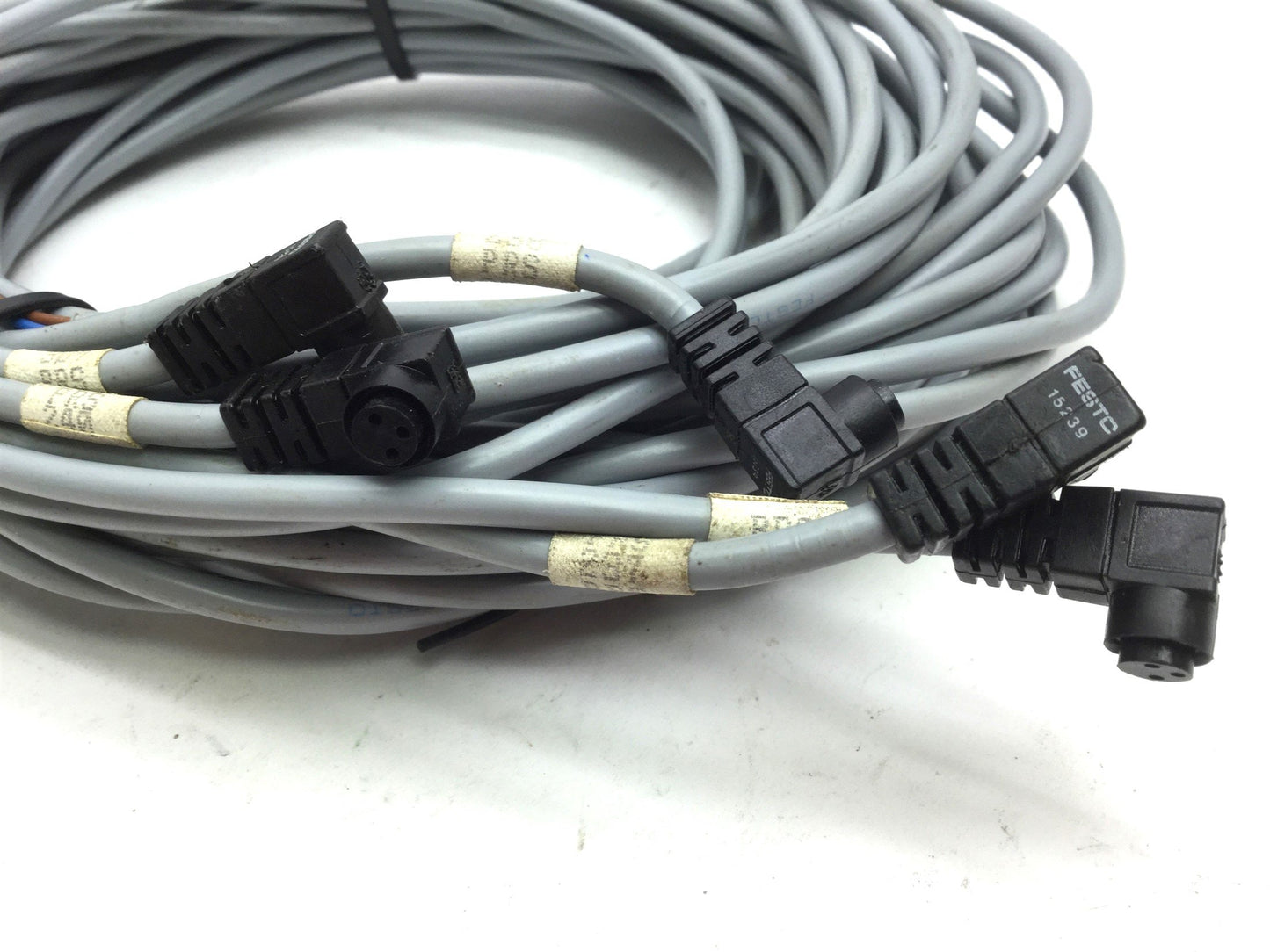 Used Lot of 5 Festo SIM-K-WD 15239 Cord Cable Connecting Right Cable 3-Pin Length 6'