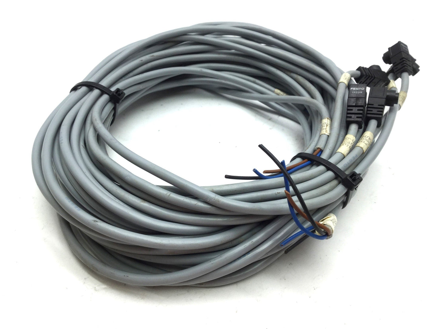 Used Lot of 5 Festo SIM-K-WD 15239 Cord Cable Connecting Right Cable 3-Pin Length 6'