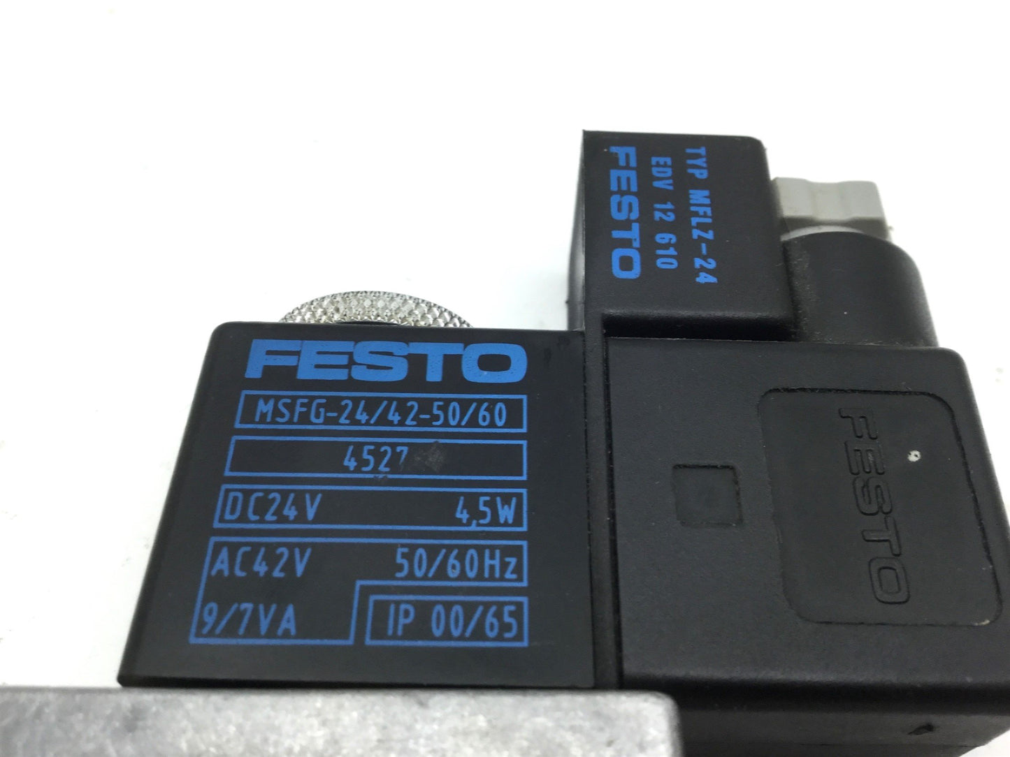 Used Festo MFH-3-1/8 Solenoid Valve, 2-Pos 3-Way, Ports: G1/8, MSFG-24/42-50/60