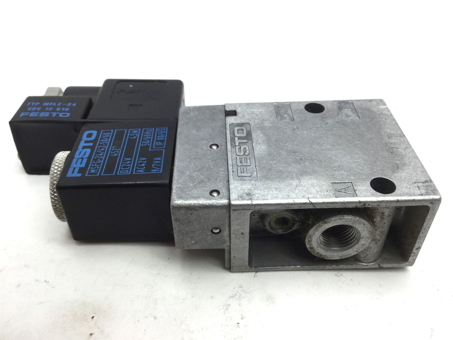 Used Festo MFH-3-1/8 Solenoid Valve, 2-Pos 3-Way, Ports: G1/8, MSFG-24/42-50/60