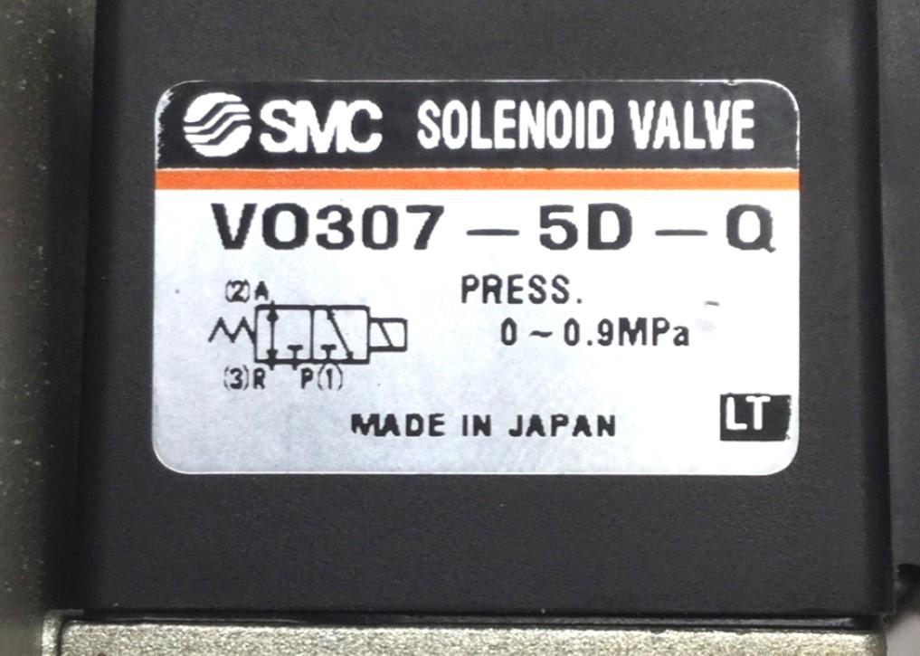 New SMC SS5Y9-Q1K006 Base With VO307-5D-Q Solenoid Valve And AN600-10 Silencer