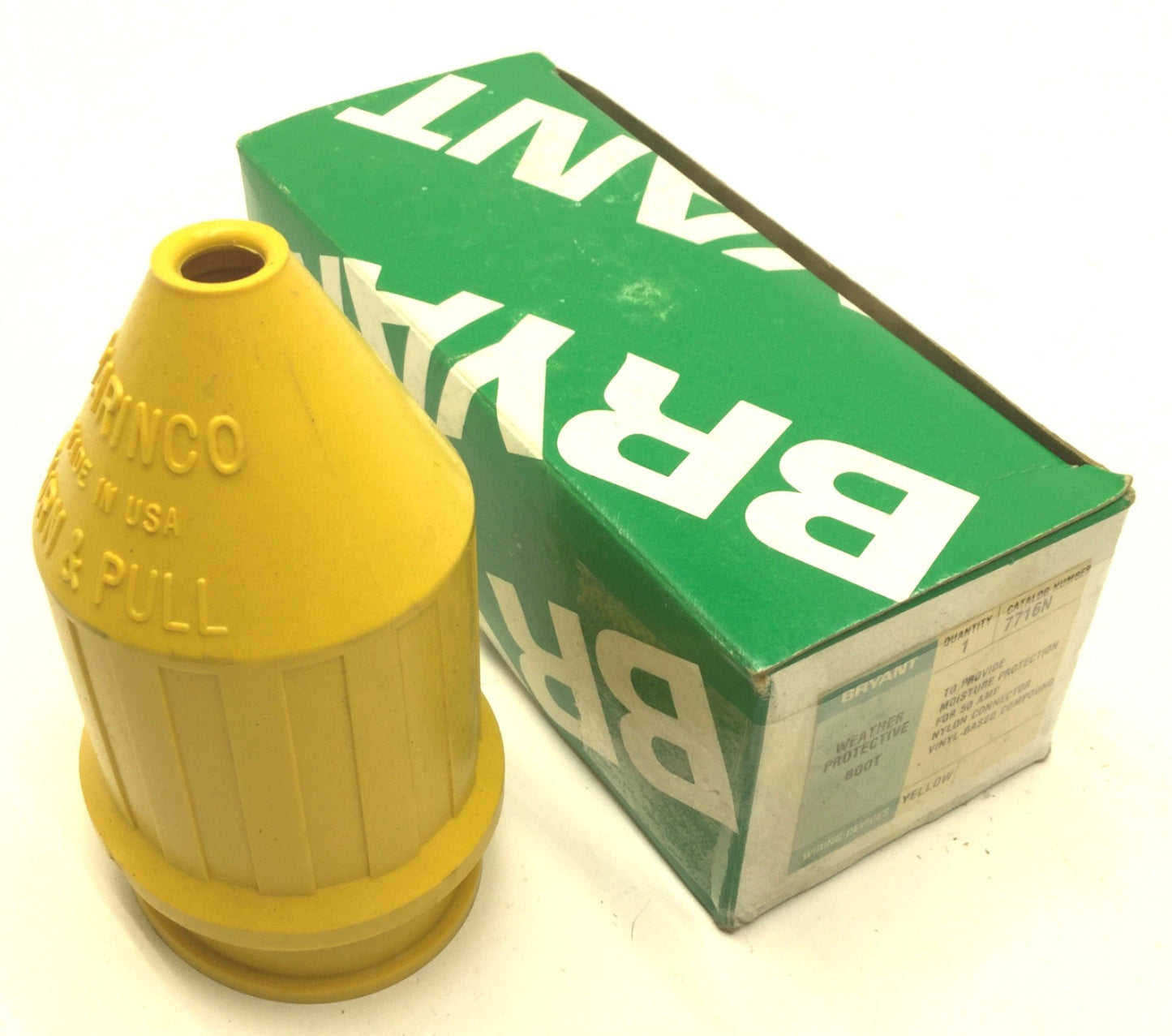 New – Open box In Box Bryant 7716N Weather Protective Boot For 50A Nylon Connector Vinyl-Based