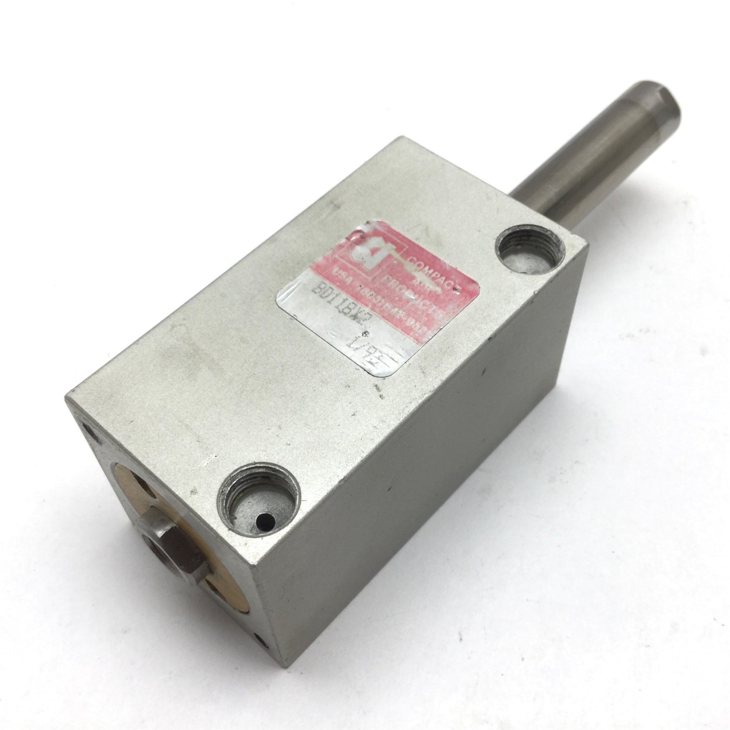 Used Compact BD118X2 Pneumatic Cylinder, Bore 1.125", Stroke 2", Ports 1/8" NPT