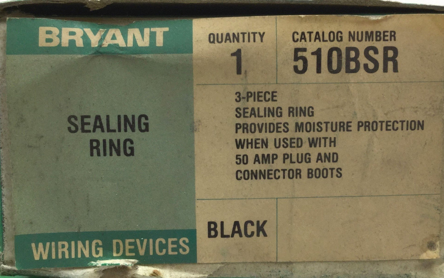 Used Lot of 3 Bryant 70203-ANA Sealing Rings, 3-Piece, 50A Plug and Connector Boots