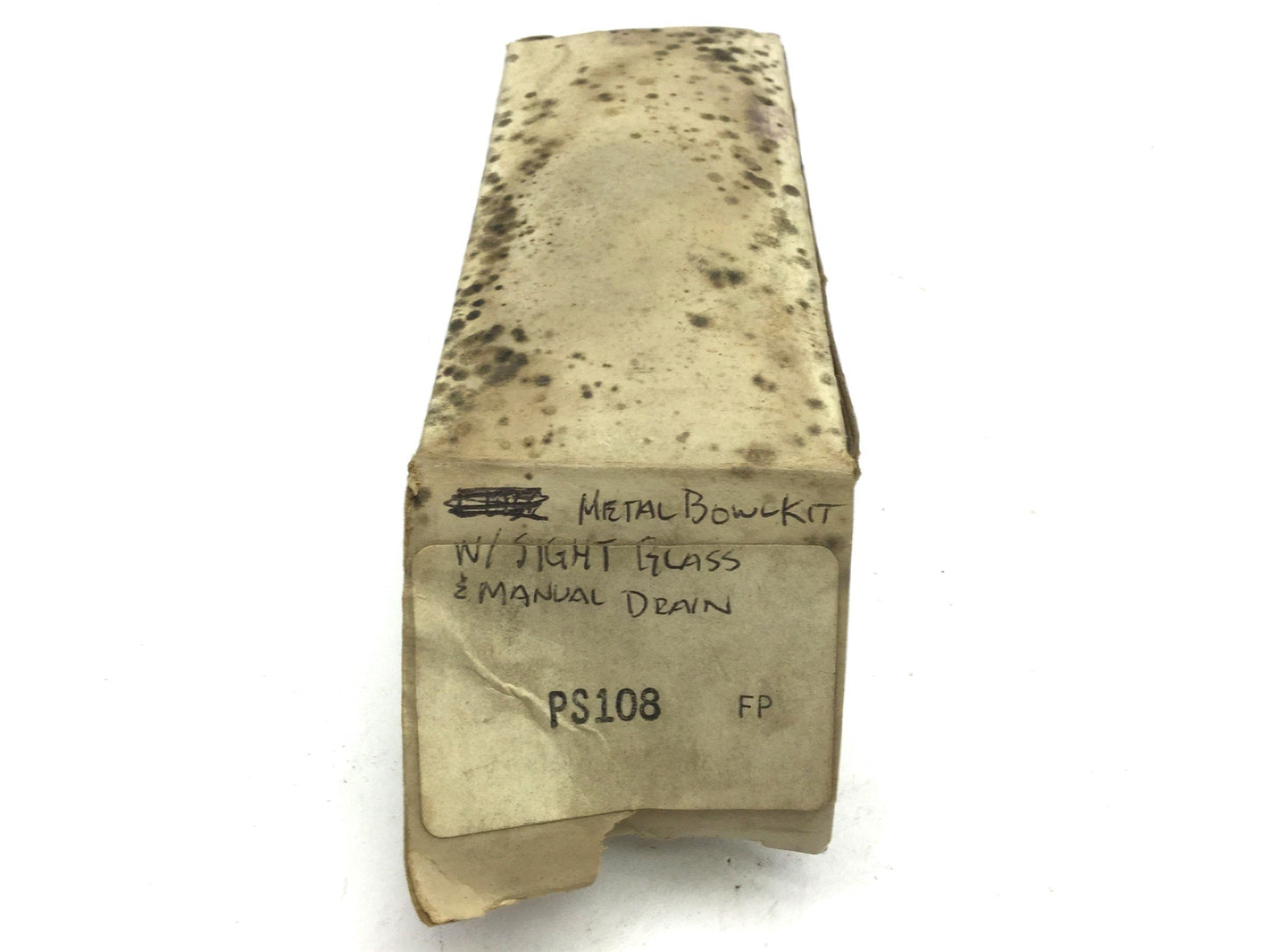 New – Open box Parker PS108 Pneumatic Metal Bowl With Sight Gauge 250 PSI Twist Drain