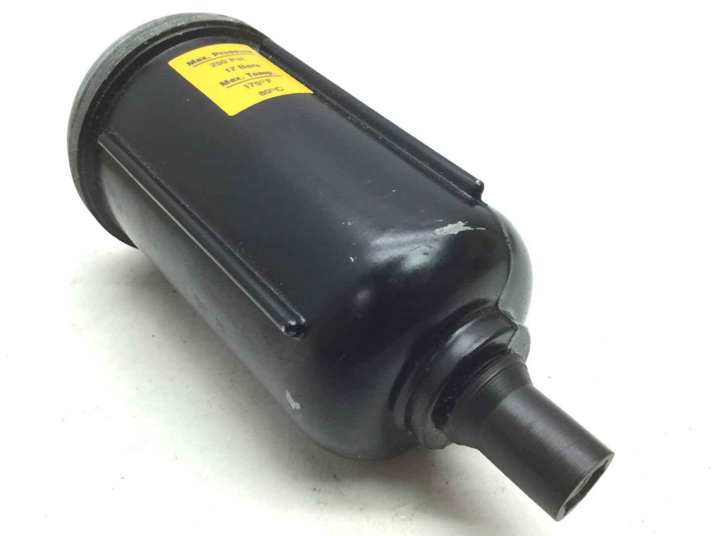 New – Open box Parker PS108 Pneumatic Metal Bowl With Sight Gauge 250 PSI Twist Drain